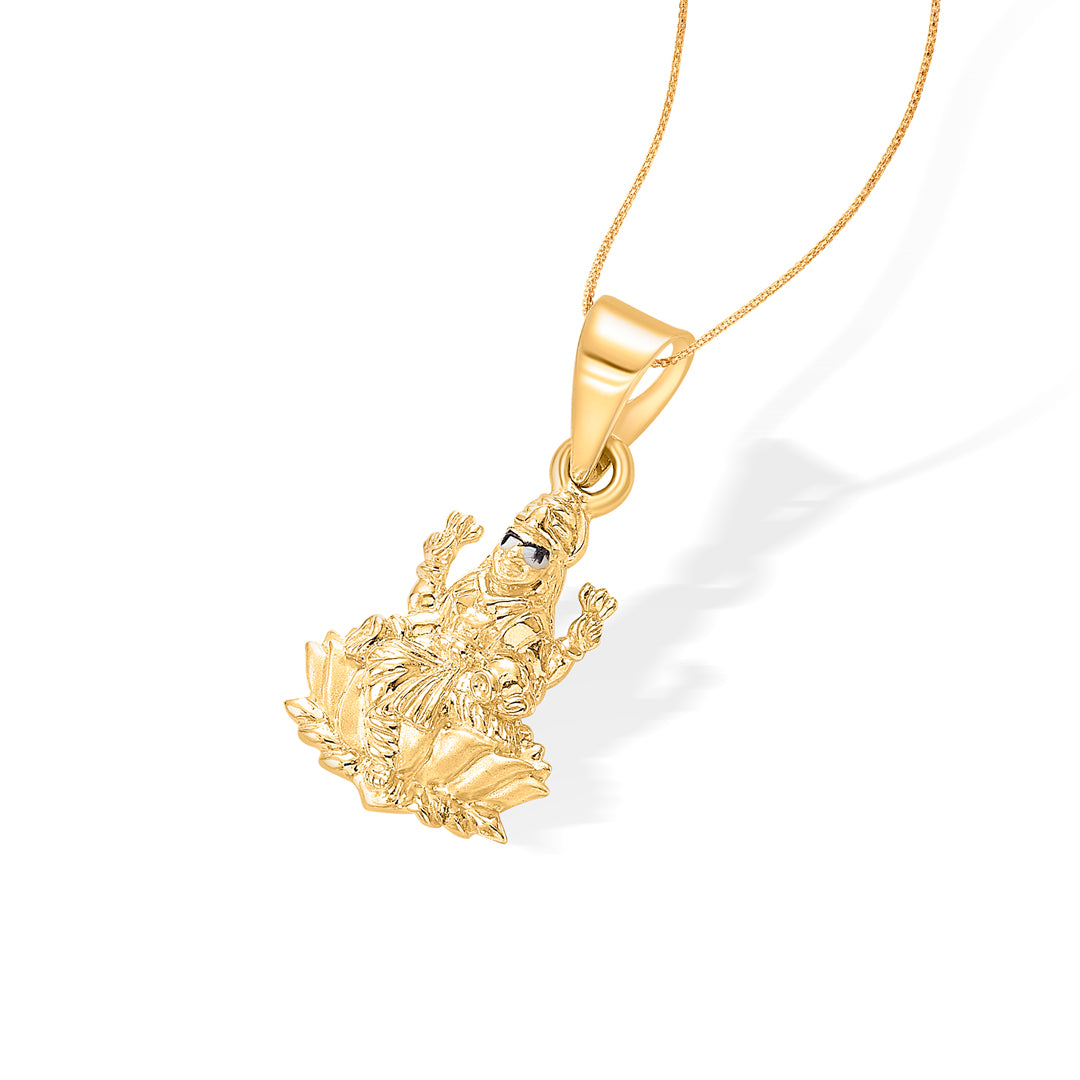 mahalaxmi yellow gold religious pendant for women/men