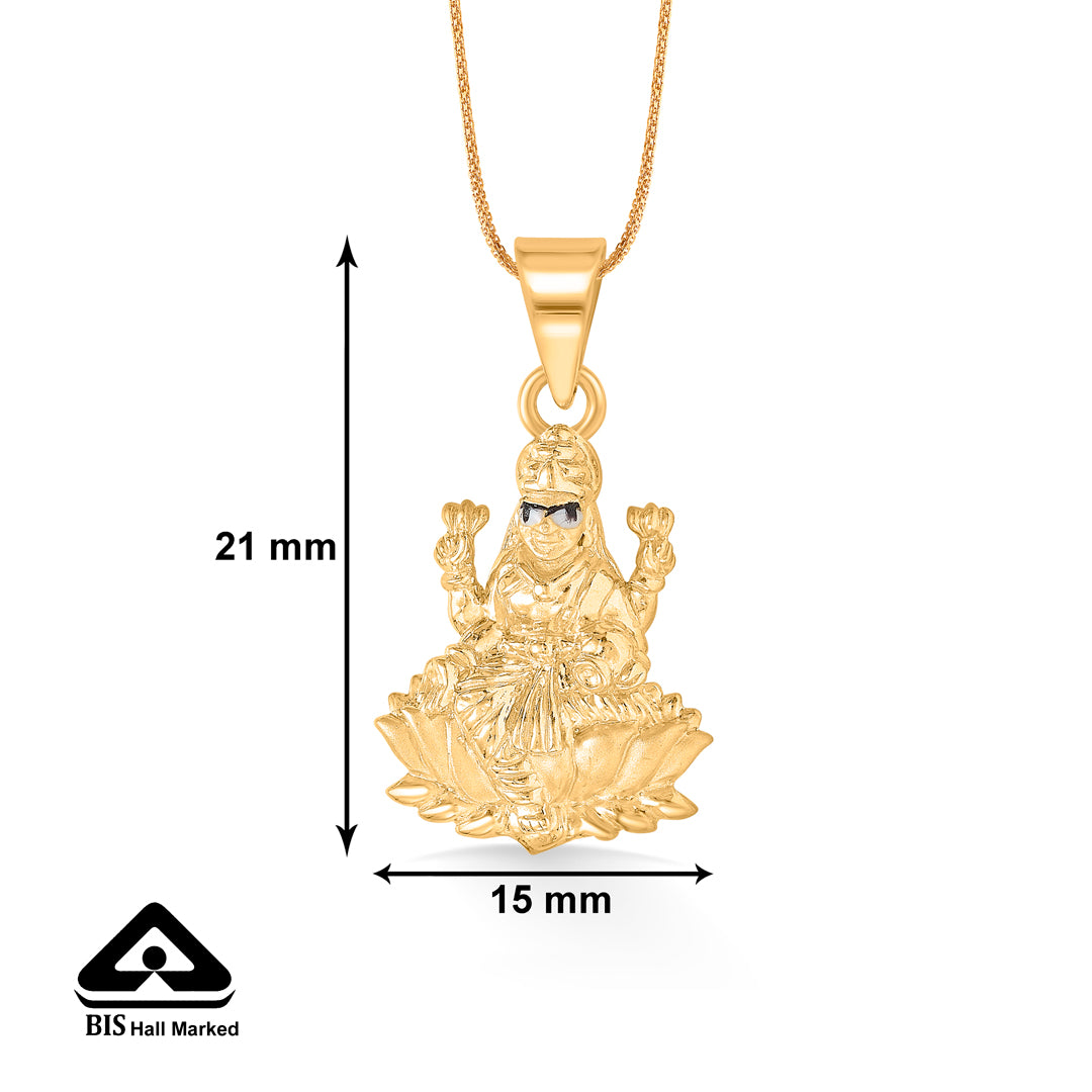 mahalaxmi yellow gold religious pendant for women/men