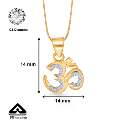 Essence of Om Gold Religious Pendant