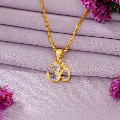 Essence of Om Gold Religious Pendant