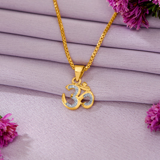 Essence of Om Gold Religious Pendant