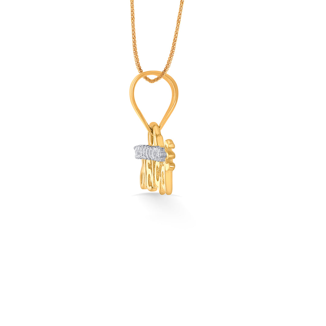 mahadev yellow gold religious pendant for women/men