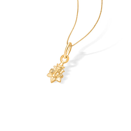 Ganesha Yellow Gold Religious Unisex Pendant