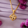 Swastik Yellow Gold Religious Unisex Pendant