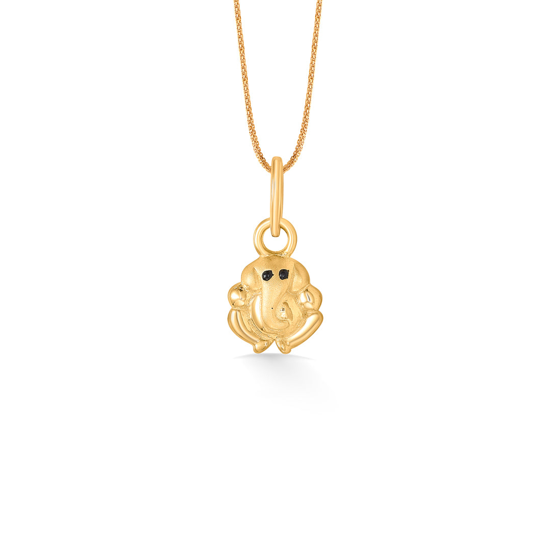 vinayak yellow gold religious unisex pendant