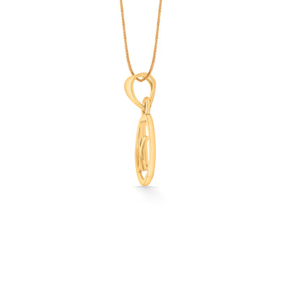 Alphabet Yellow Gold Unisex Pendant