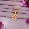 Alphabet Yellow Gold Unisex Pendant