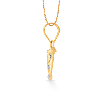 Om Basuri Yellow Gold Religious Unisex Pendant