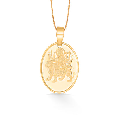 Vaishno Devi Yellow Gold Religious Unisex Pendant