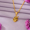 Saraswati Devi Yellow Gold Religious Unisex Pendant