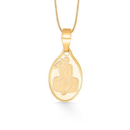 Gajanan Maharaj Yellow Gold Religious Unisex Pendant