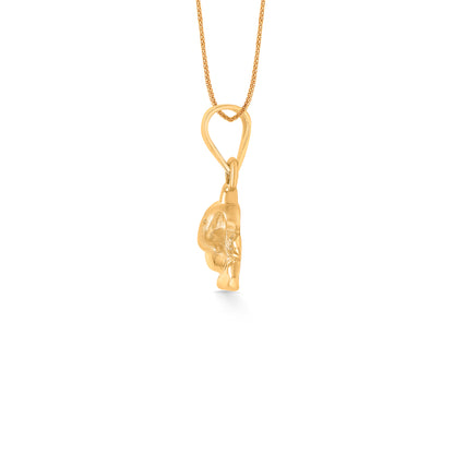 Vakratunda Ganesha Yellow Gold Religious Unisex Pendant