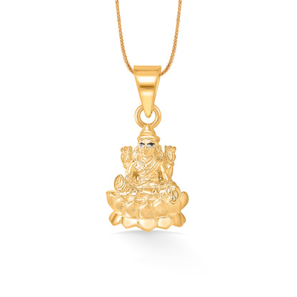 Laxmi Yellow Gold Religious Unisex Pendant