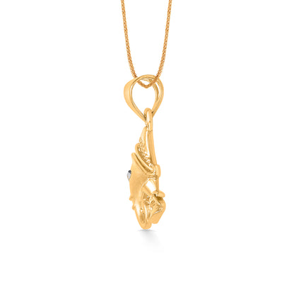 Ekdantay Ganesha Yellow Gold Religious Unisex Pendant