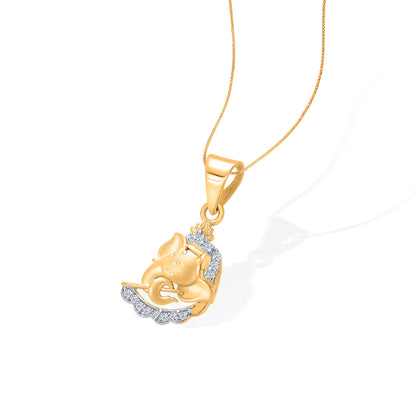 Mangalmurta Ganesha Yellow Gold Religious Unisex Pendant