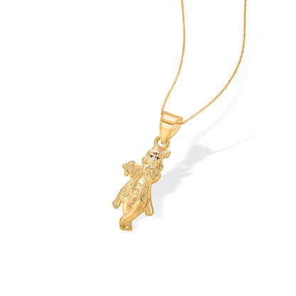 Krishna Yellow Gold Religious Unisex Pendant