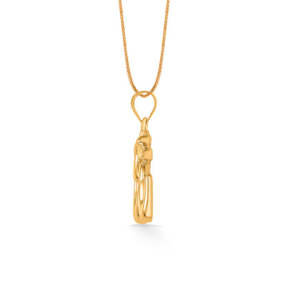 Eternal Om Yellow Gold Religious Unisex Pendant