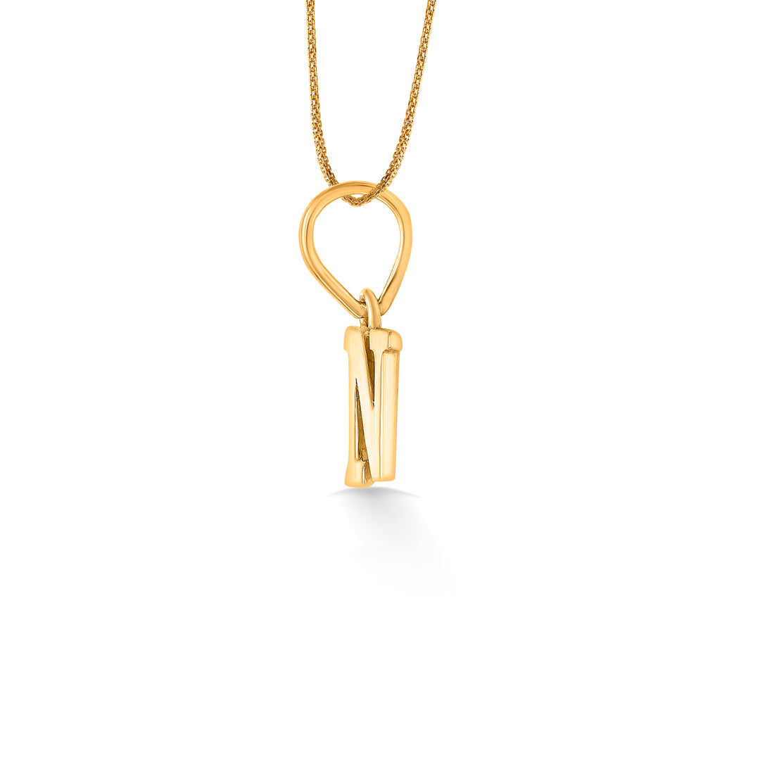 n radiance gold alphabet pendant