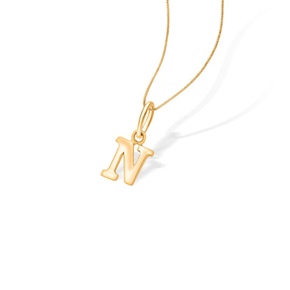 N Radiance Gold Alphabet Pendant