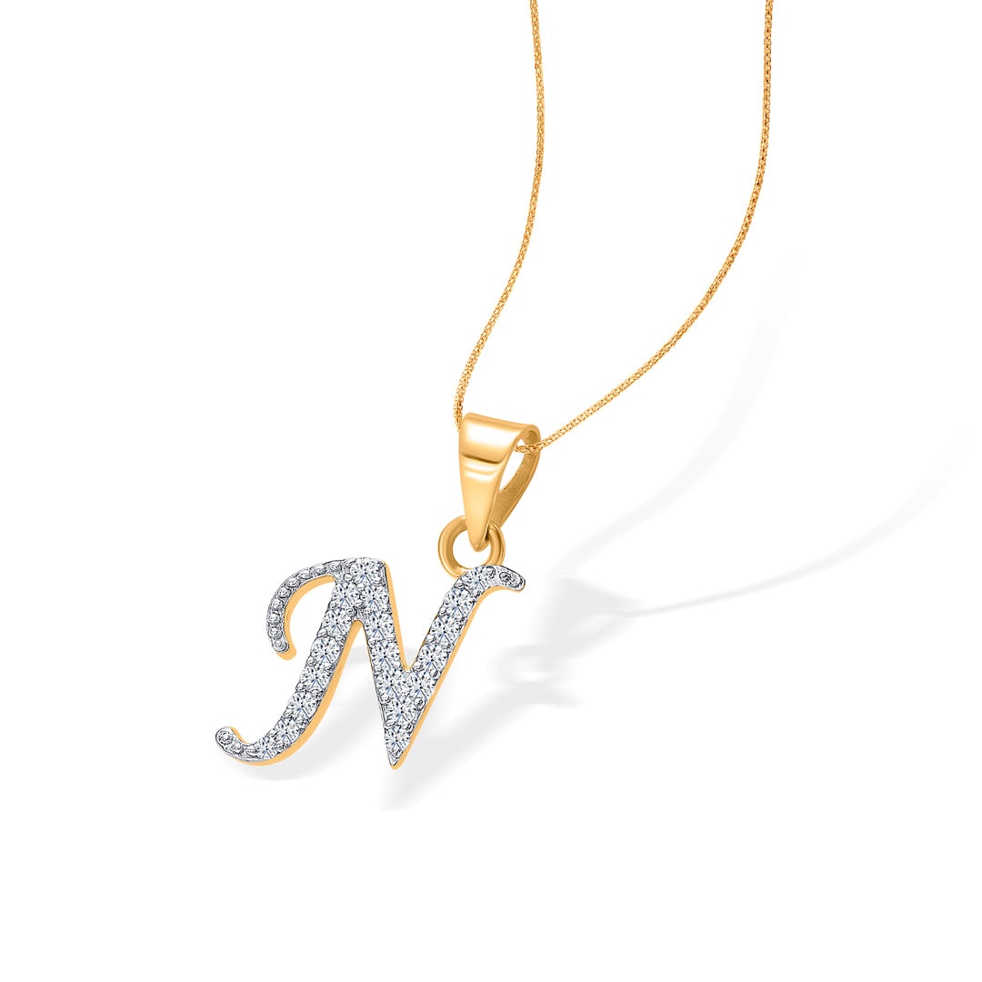 n locket luxe gold alphabet pendant