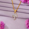 N Locket Luxe Gold Alphabet Pendant