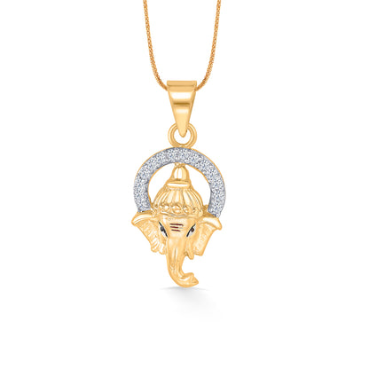 Om Radiance Yellow Gold Religious Unisex Pendant