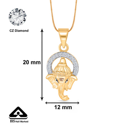 Om Radiance Yellow Gold Religious Unisex Pendant