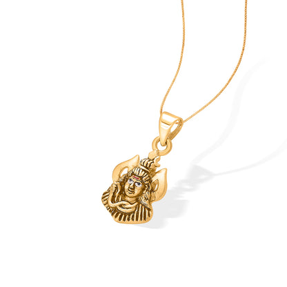 Shiva Yellow Gold Religious Unisex Pendant
