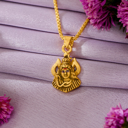 Shiva Yellow Gold Religious Unisex Pendant