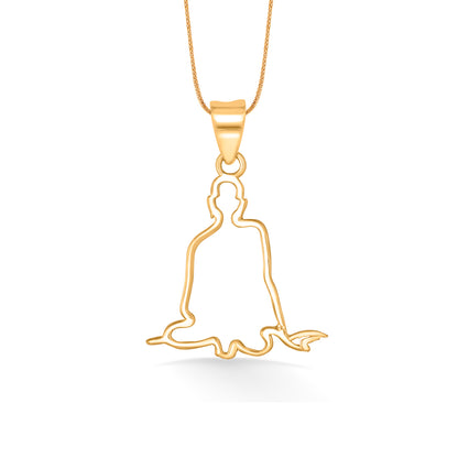 Swami Smarth Yellow Gold Religious Unisex Pendant