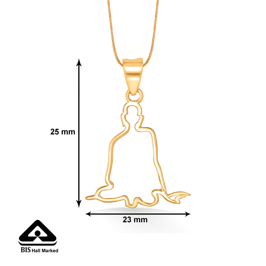 swami smarth yellow gold religious unisex pendant