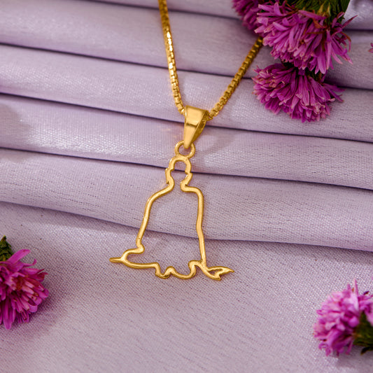 Swami Smarth Yellow Gold Religious Unisex Pendant