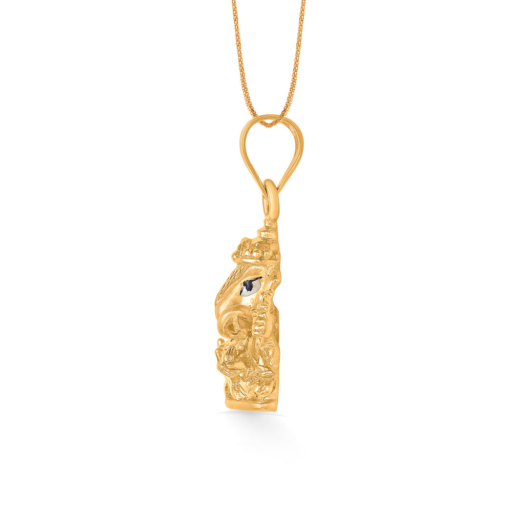 dagaduseth yellow gold religious unisex pendant