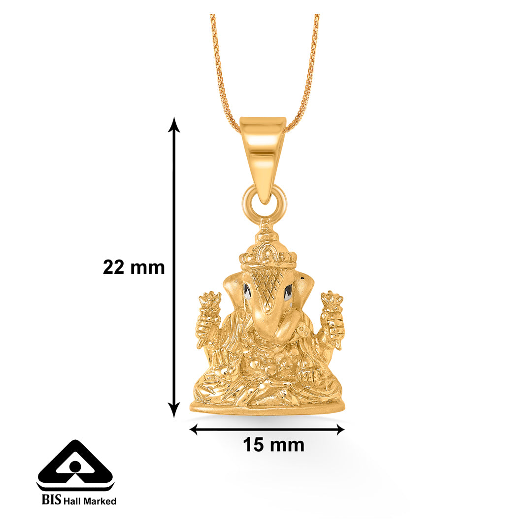 dagaduseth yellow gold religious unisex pendant