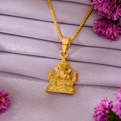 DagaduSeth Yellow Gold Religious Unisex Pendant