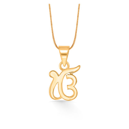 Ek Onkar Yellow Gold Religious Unisex Pendant