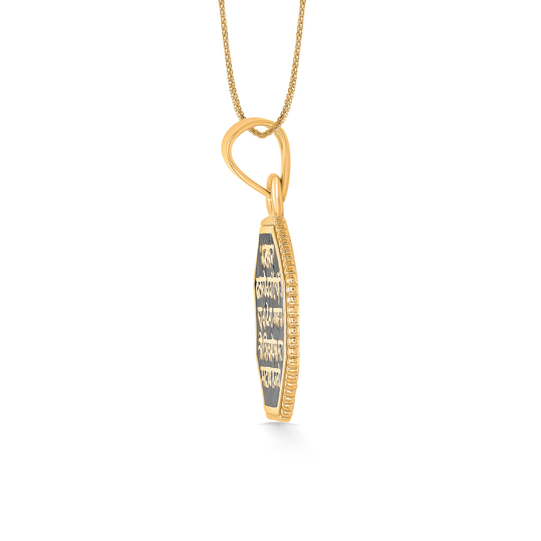 Hindavi Rajmudra Yellow Gold Classic Pendant For Women