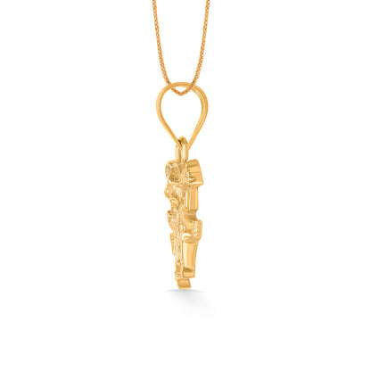 Bajarangbali Yellow Gold Religious Unisex Pendant