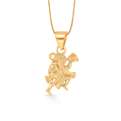 Bajarangbali Yellow Gold Religious Unisex Pendant