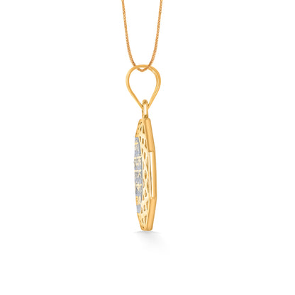 Swarajya Mudra Yellow Gold Classic Pendant For Women