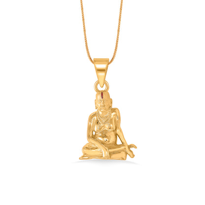 Shree Swamisamartha Yellow Gold Religious Unisex Pendant