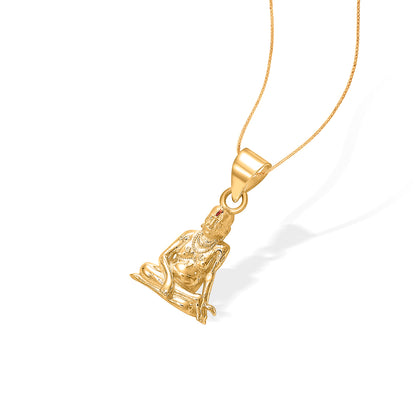 Shree Swami Smarth Yellow Gold Religious Unisex Pendant