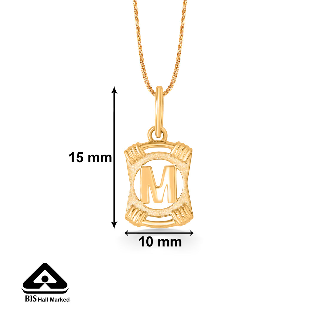majestique m gold alphabet pendant