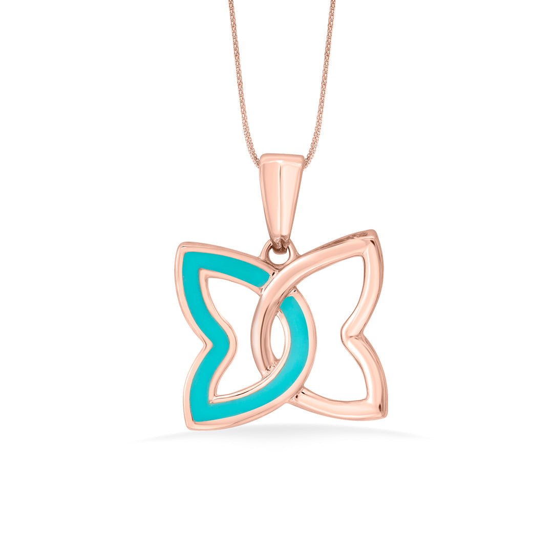 golden morpho gold pendant