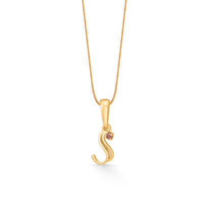 S Spark Gold Pendant