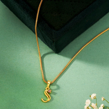 S Spark Gold Pendant