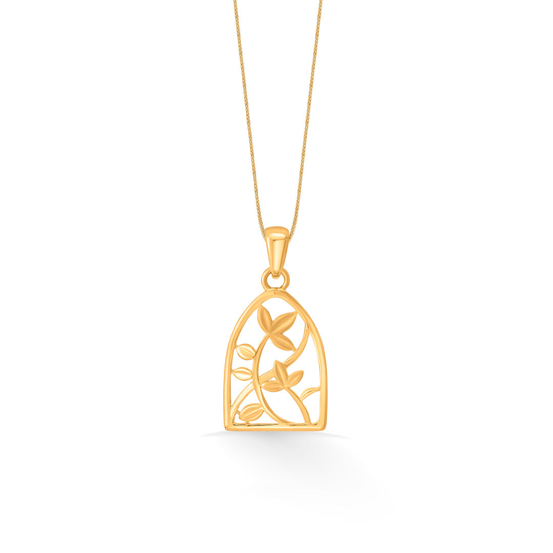 nature’s gate gold pendant