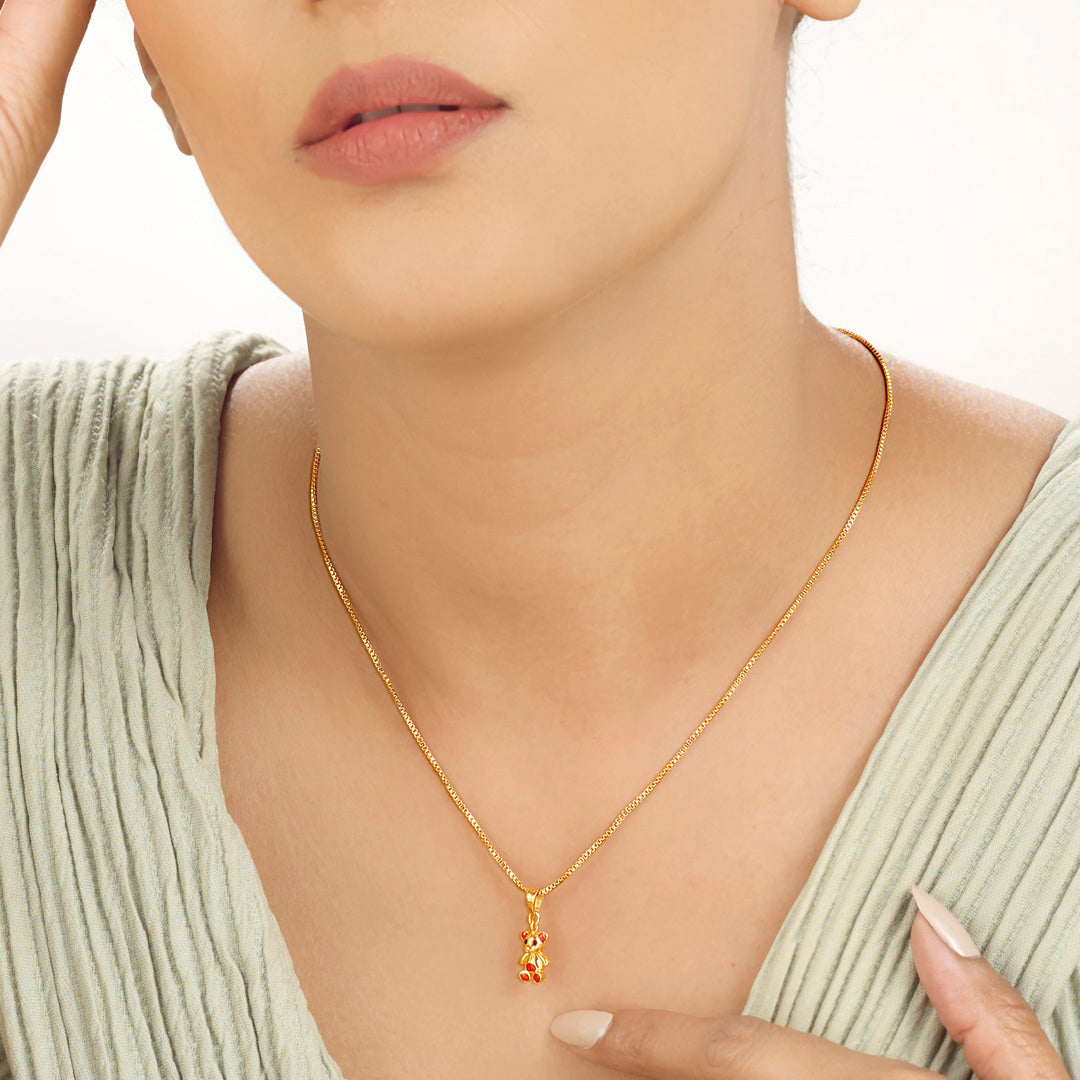 teddy treasure gold pendant