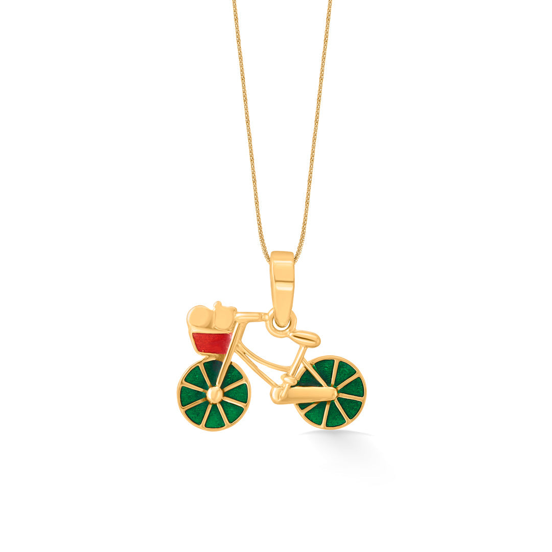 golden ride gold pendant