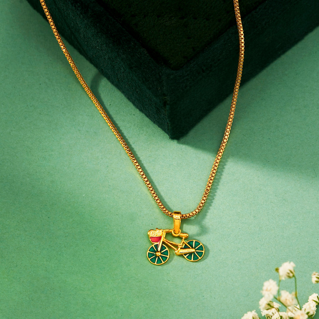 golden ride gold pendant